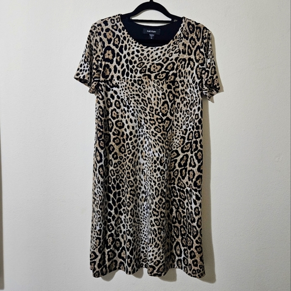 Karen Kane Leopard Print Shift Dress - Picture 1 of 6